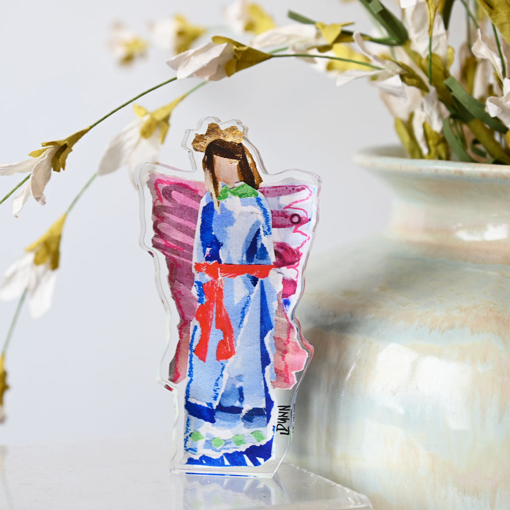 Lauren Dunn Bitty Angel Acrylic Block Ruth - TheMississippiGiftCompany.com