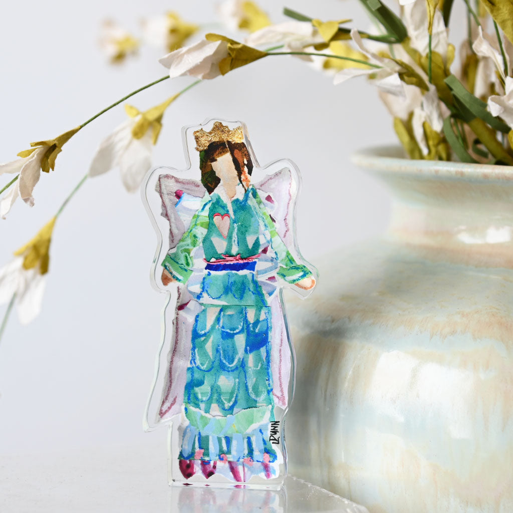 Lauren Dunn Bitty Angel Grace Acrylic Block - TheMississippiGiftCompany.com