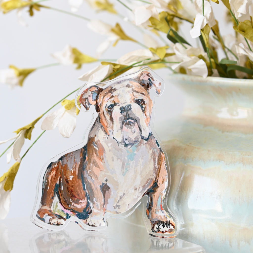 Bitty Bulldog Acrylic Block - TheMississippiGiftCompany.com