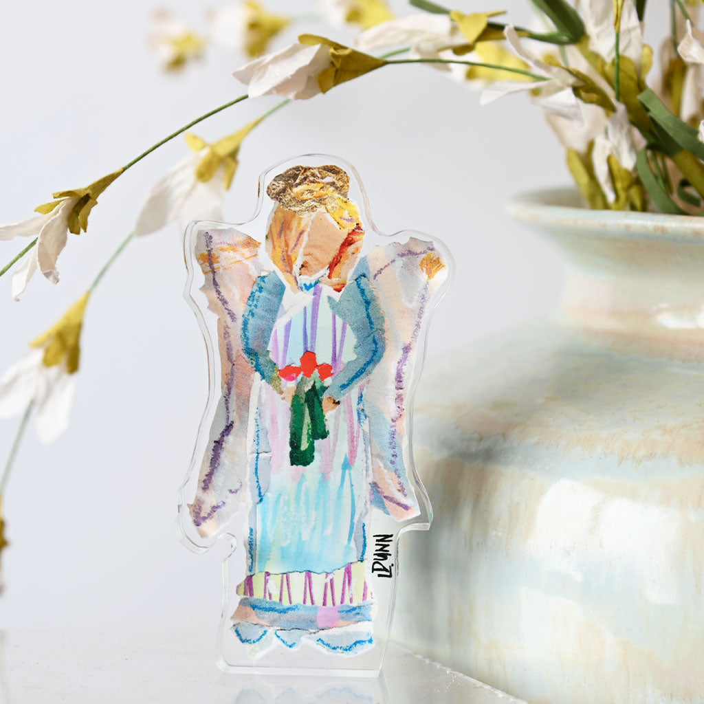 Lauren Dunn Bitty Mercy Angel Acrylic Block - TheMississippiGiftCompany.com