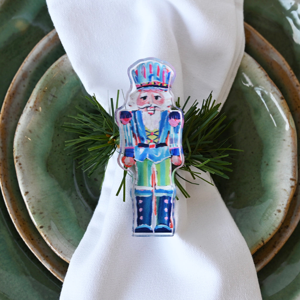 Bitty Sir Sebastian Nutcracker Acrylic Block - TheMississippiGiftCompany.com