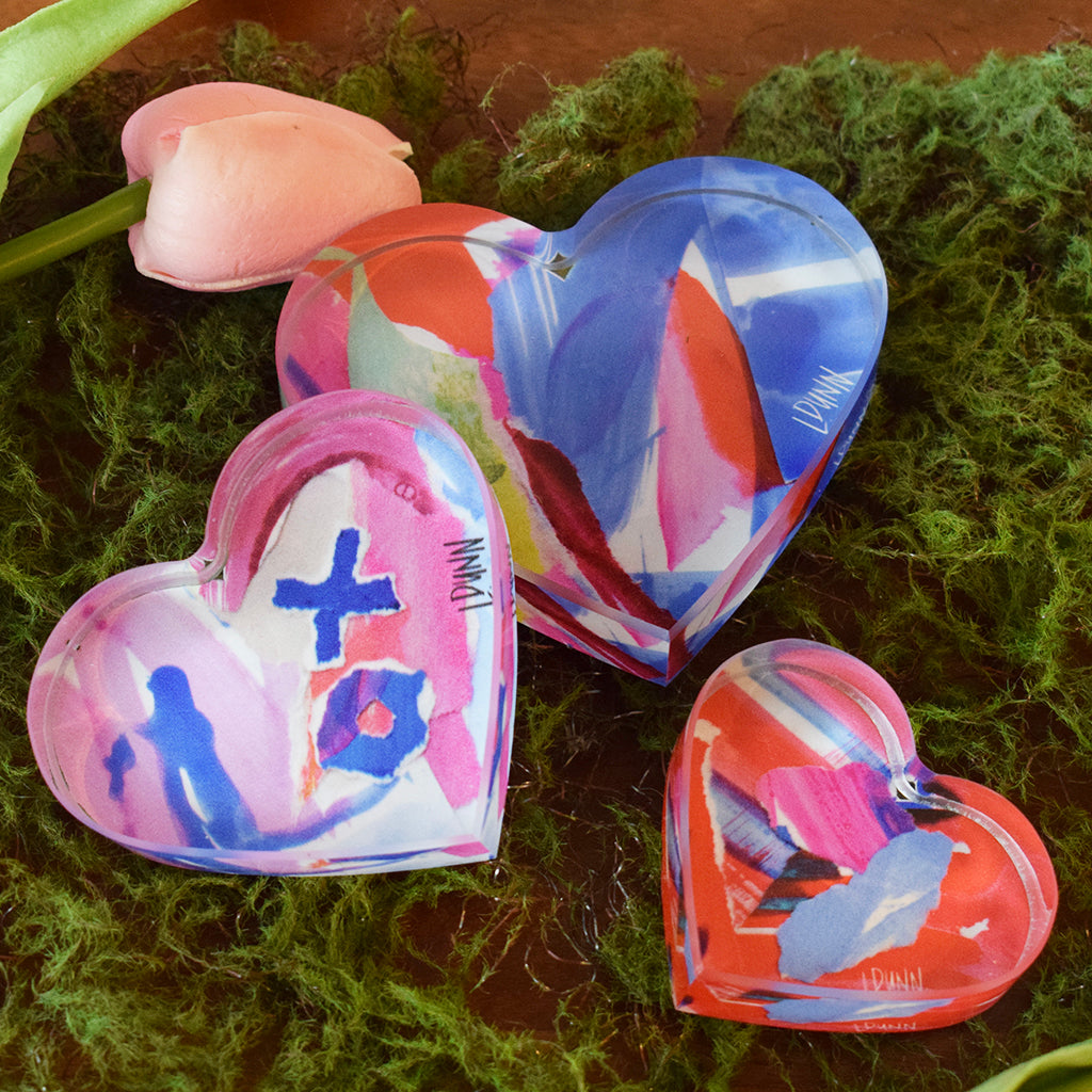 3" Heart Acrylic Block - TheMississippiGiftCompany.com