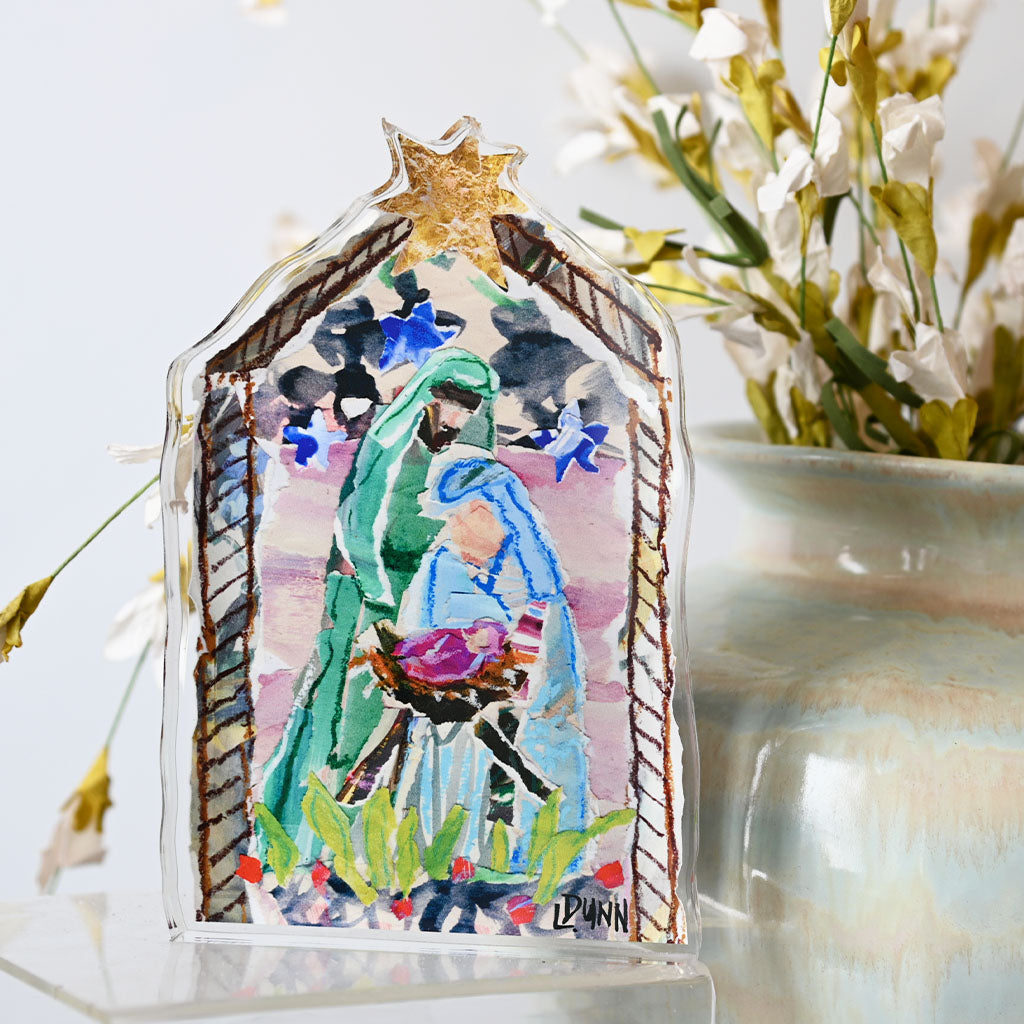 Lauren Dunn Holy Family Acrylic Block - TheMississippiGiftCompany.com