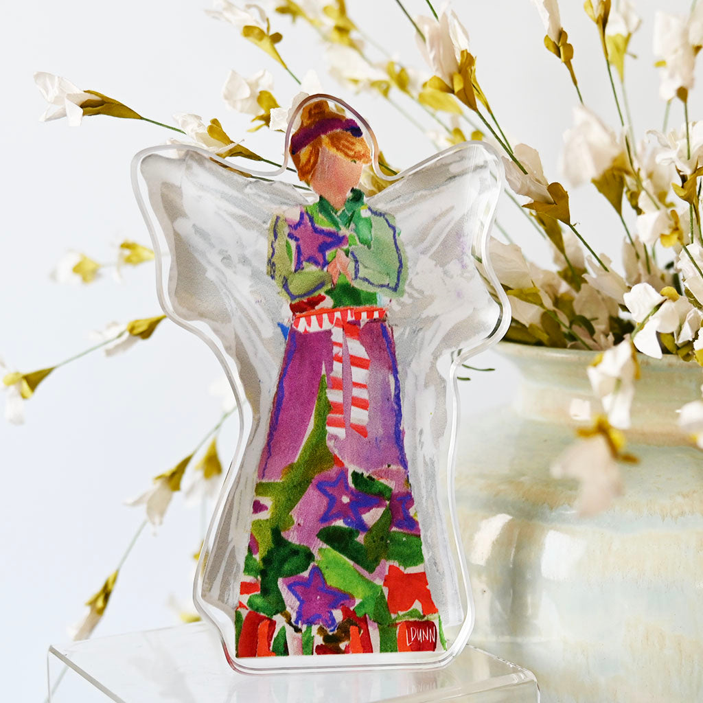 Large Angel of Peace Acrylic Block - TheMississippiGiftCompany.com