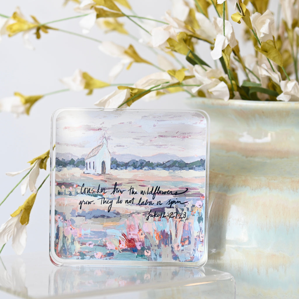 Luke 12:27 Acrylic Block - TheMississippiGiftCompany.com