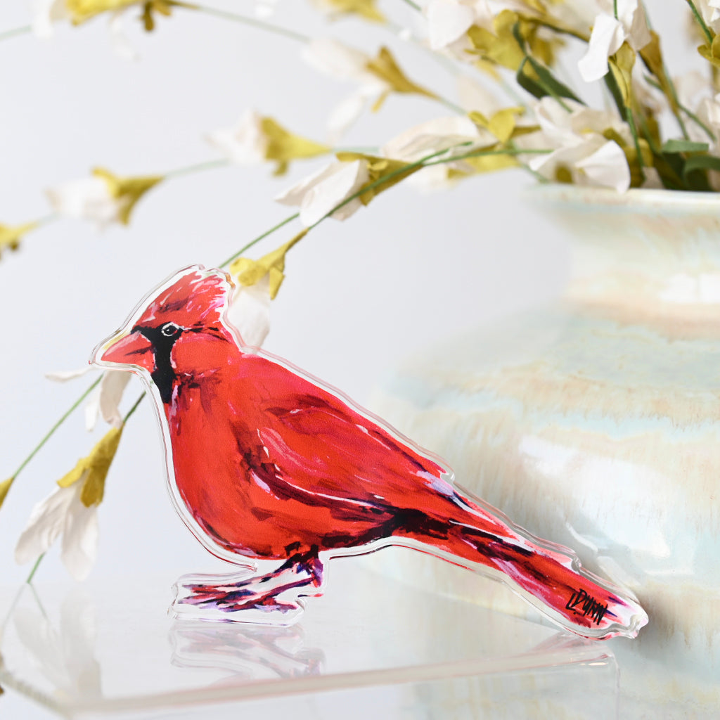 Messenger Cardinal Acrylic Block - TheMississippiGiftCompany.com