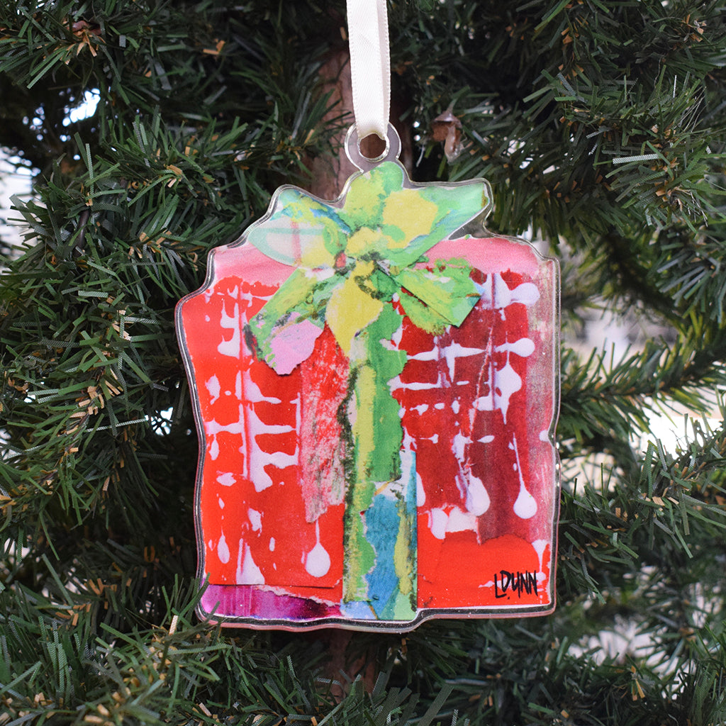Red Gift of Love Acrylic Ornament - TheMississippiGiftCompany.com