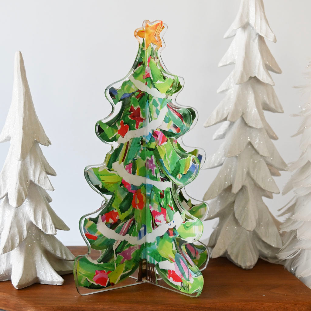 Sparkle 3-D Acrylic Christmas Tree - TheMississippiGiftCompany.com