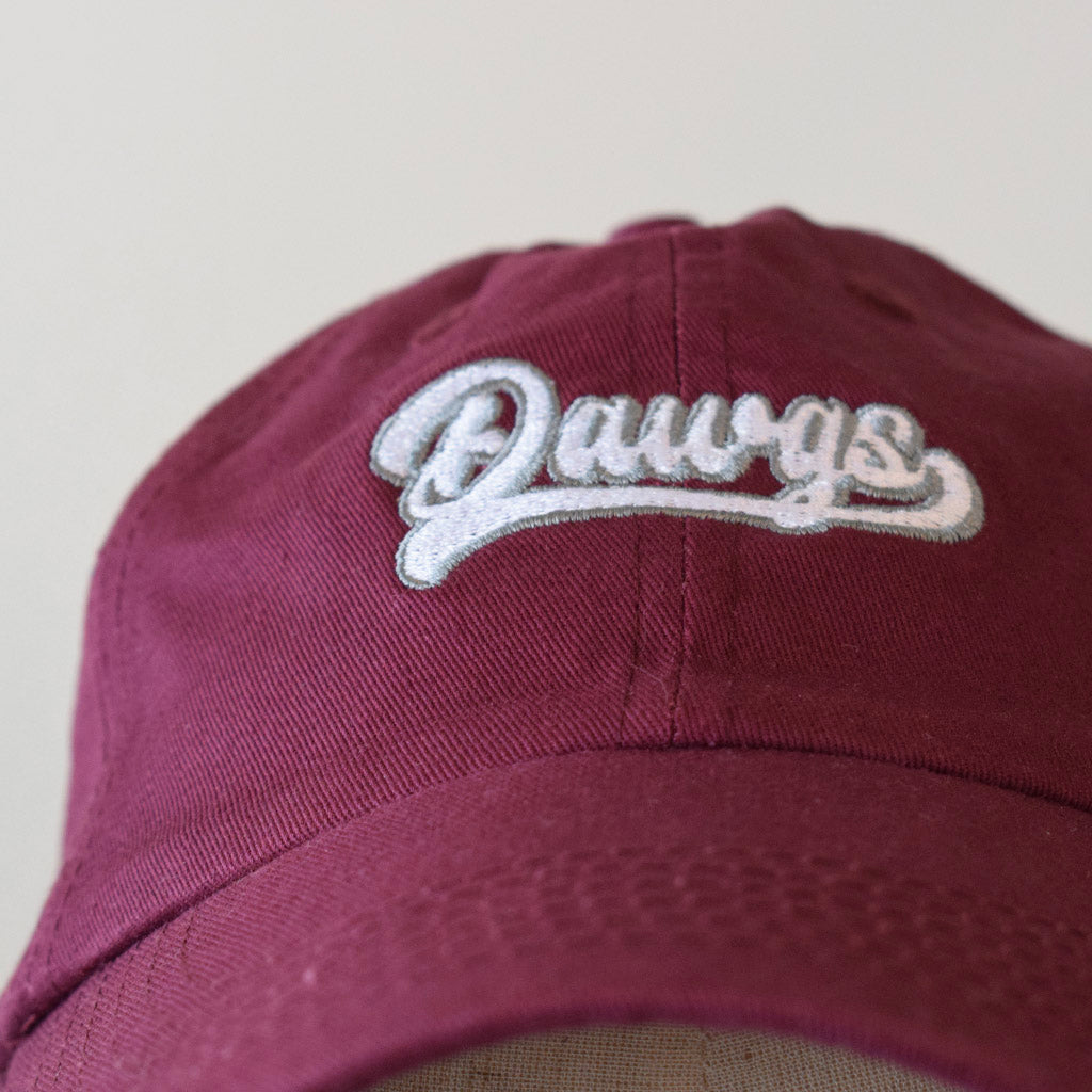 Dawgs Script Maroon Hat - TheMississippiGiftCompany.com