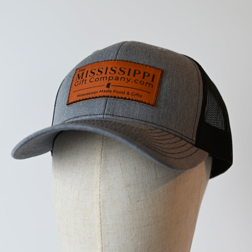 MS Gift Co Leather Patch Hat - TheMississippiGiftCompany.com