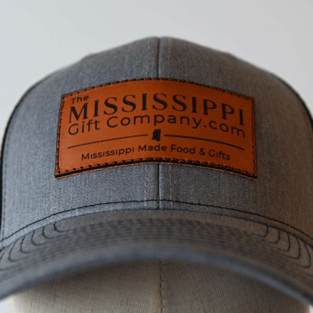 MS Gift Co Leather Patch Hat - TheMississippiGiftCompany.com