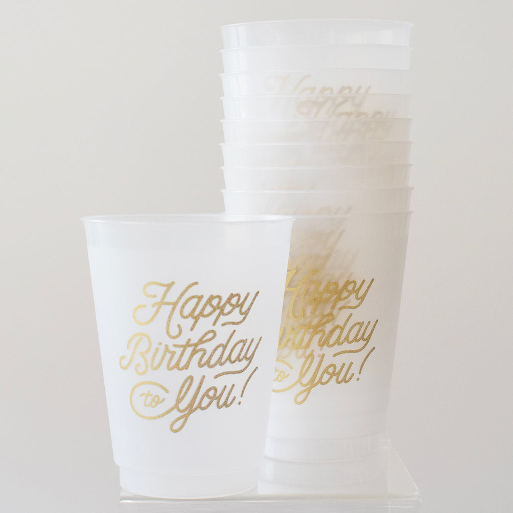 Happy Birthday To You Frosted Cups - TheMississippiGiftCompany.com