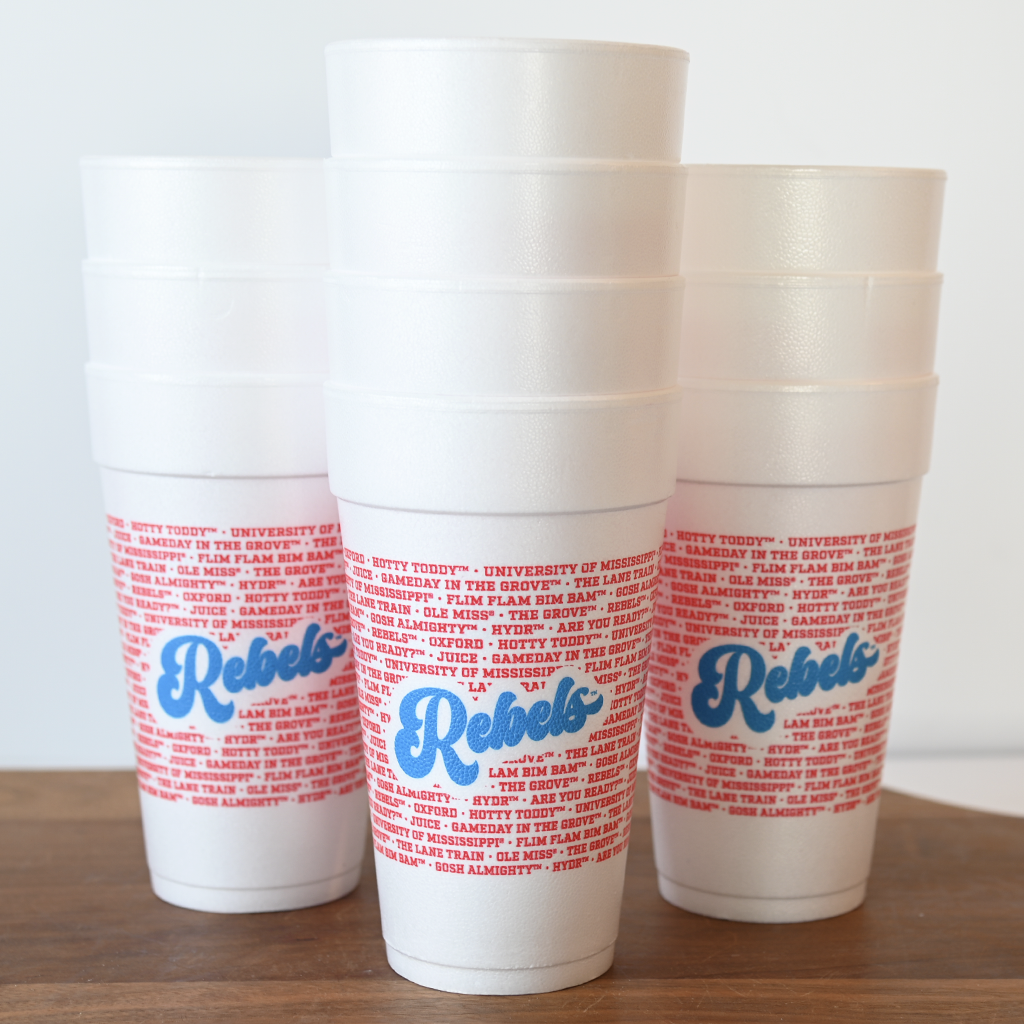 Wrapped Rtec Cups Rebels Wrapped Foam Cups | Mississippi made product handcrafted by ...