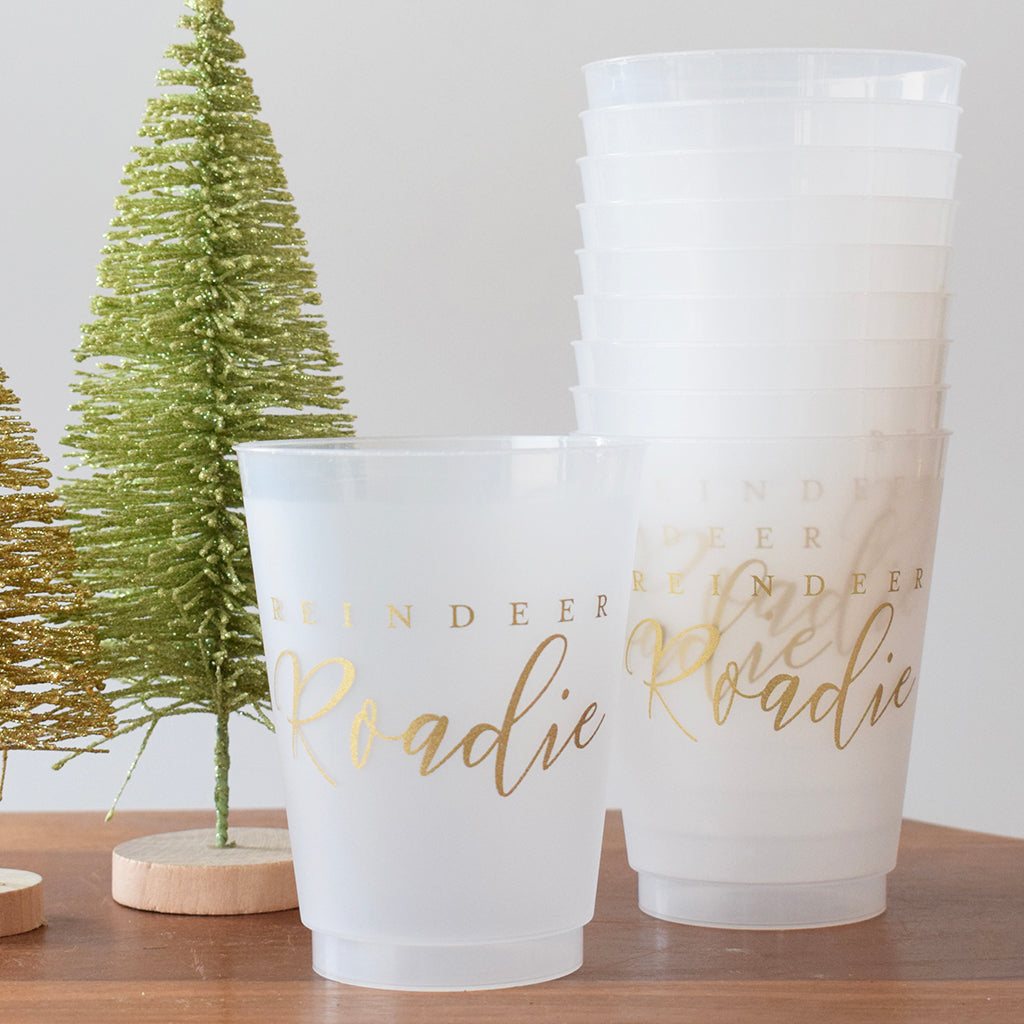Reindeer Roadie Frosted Cups - TheMississippiGiftCompany.com