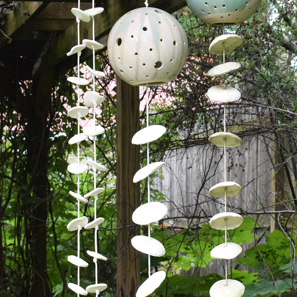 Poor House Globe Wind Chimes-5 Large Disc - TheMississippiGiftCompany.com