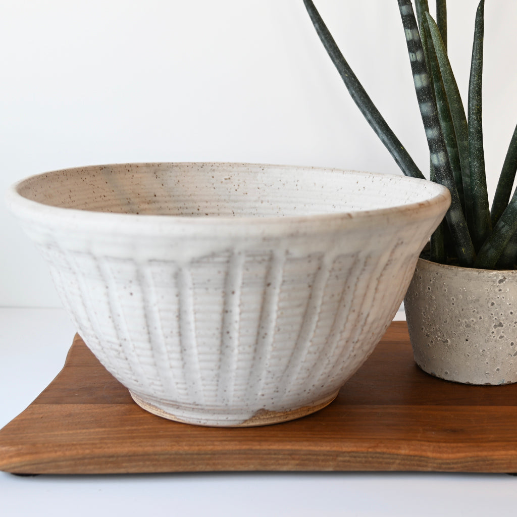 Large Punch Bowl White