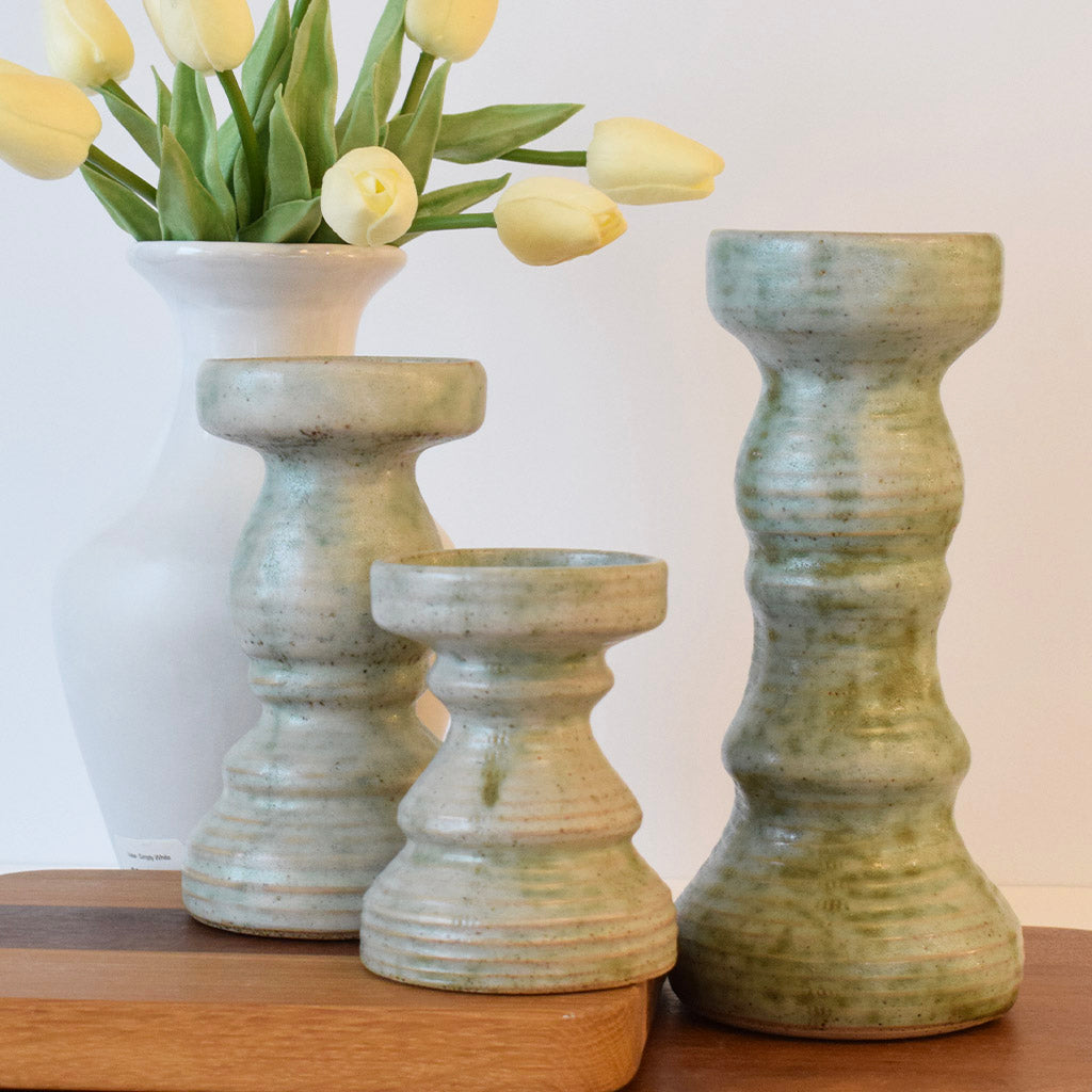 Candlesticks Jade | Mississippi made product handcrafted by local artisans.