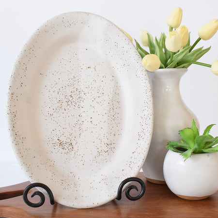 Medium Oval Platter White