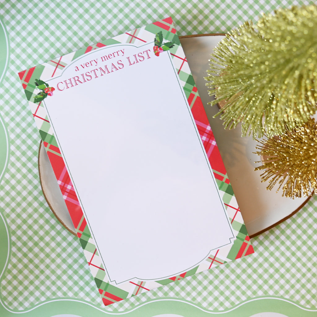 Christmas List Luxe Notepad - TheMississippiGiftCompany.com