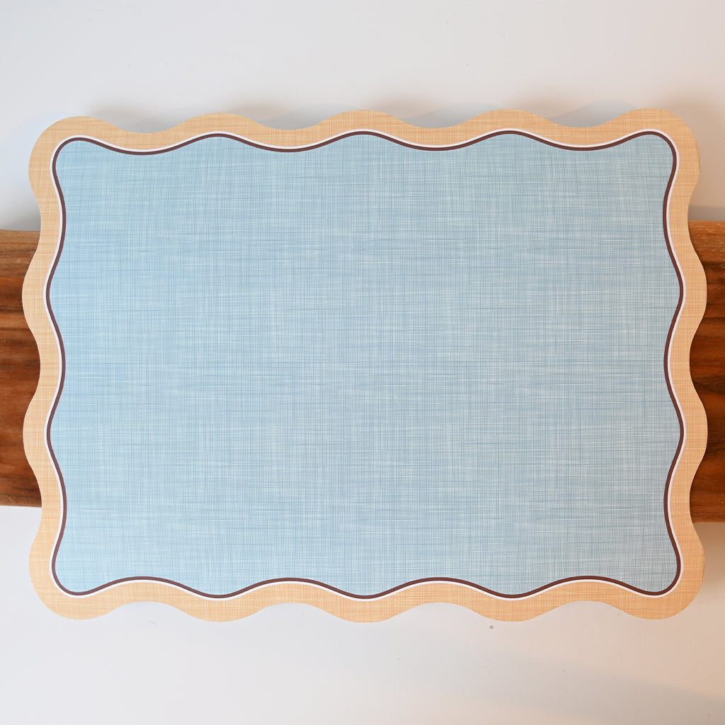 Blue Holiday Paper Placemats - TheMississippiGiftCompany.com