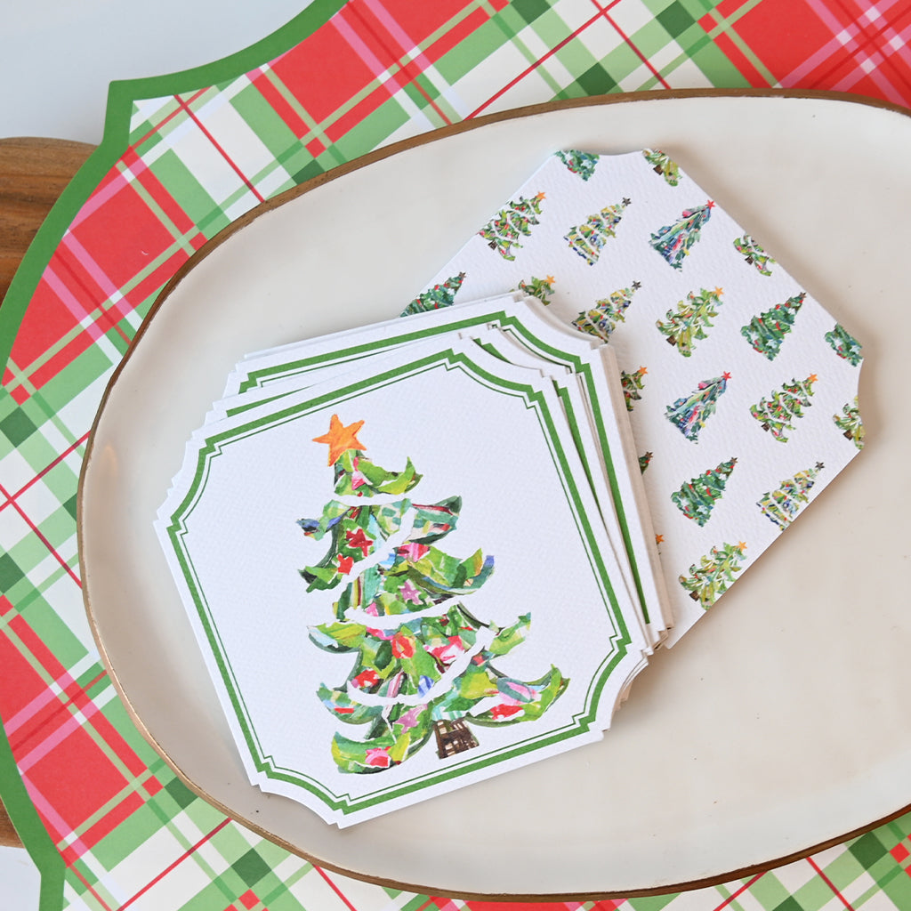 Christmas Tree Paper Coasters - TheMississippiGiftCompany.com