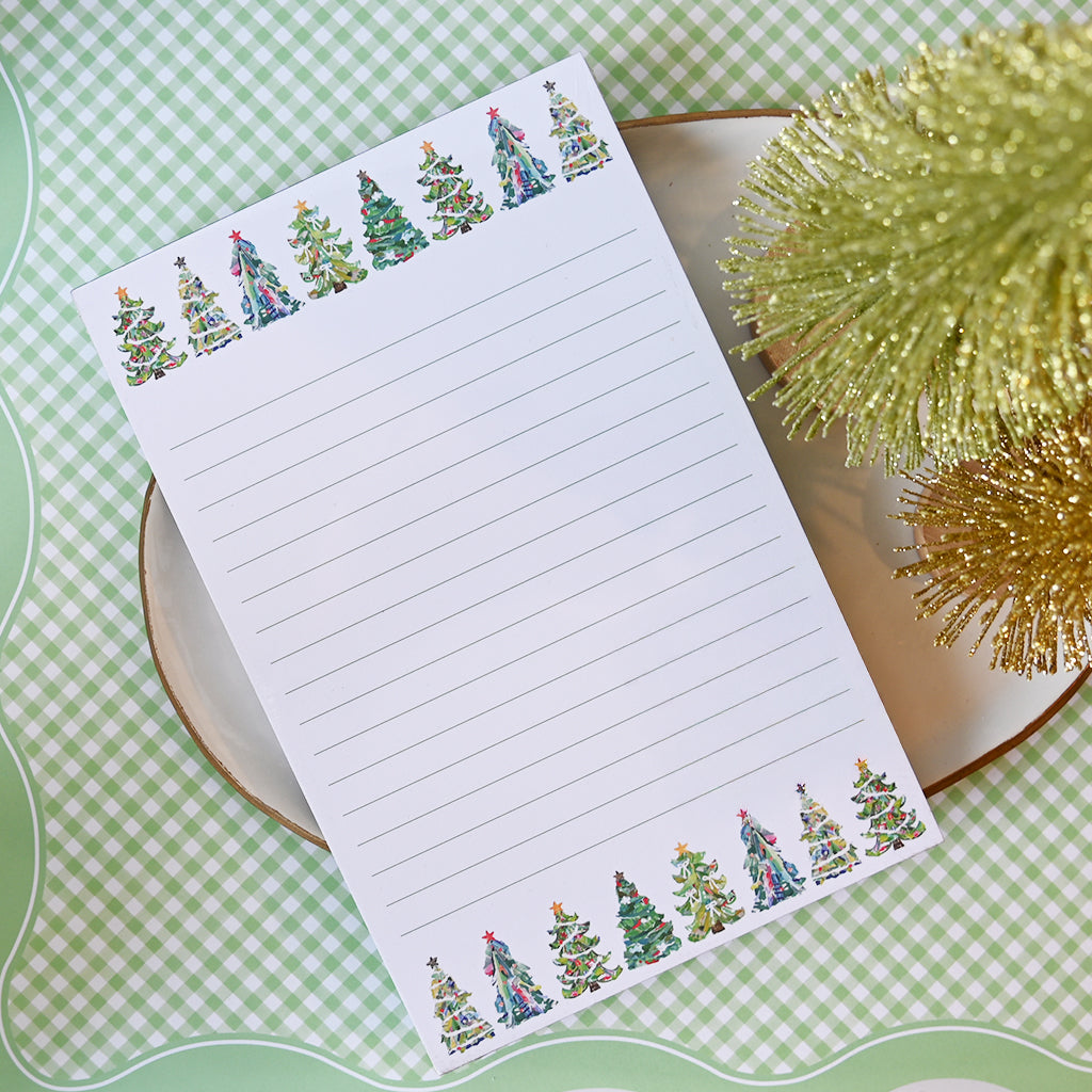 Christmas Trees Luxe Notepad - TheMississippiGiftCompany.com