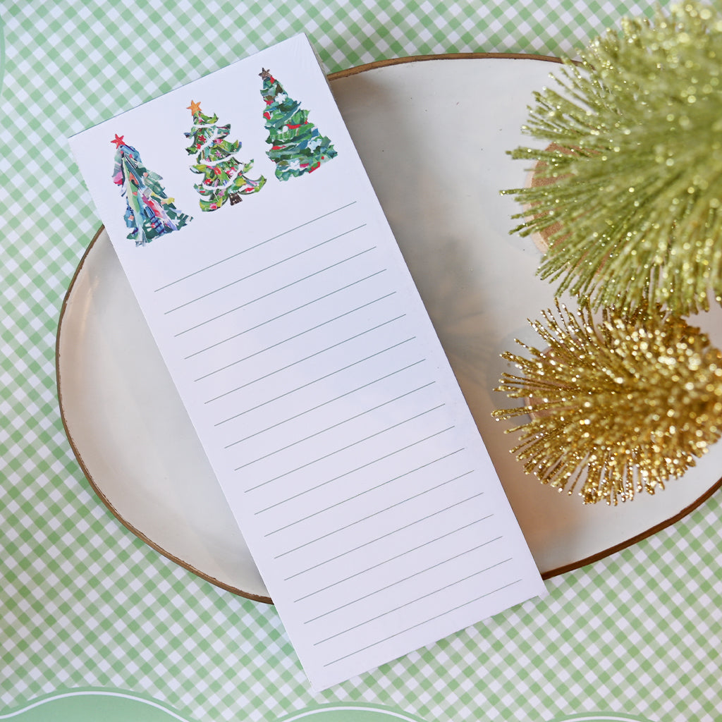 Christmas Trees Skinny Notepad - TheMississippiGiftCompany.com