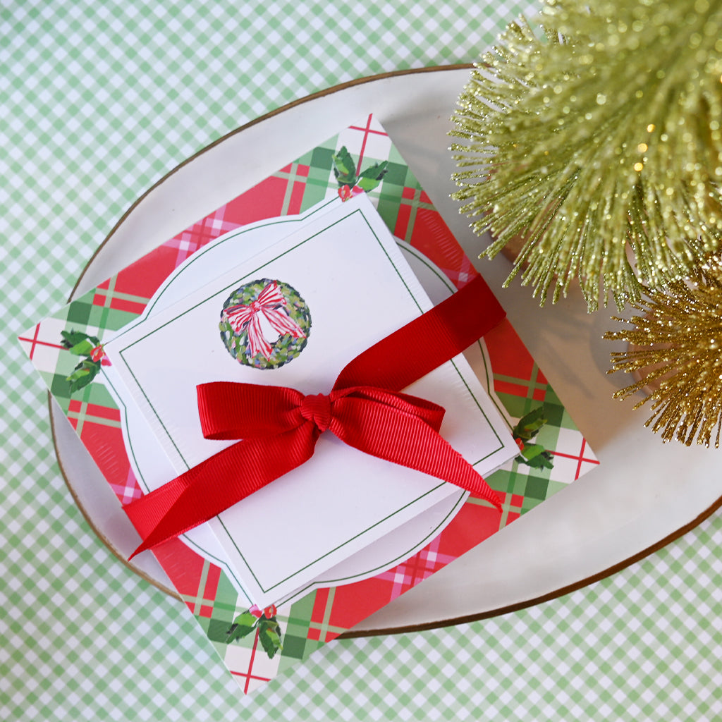 Christmas Wreath Notepad Duo - TheMississippiGiftCompany.com
