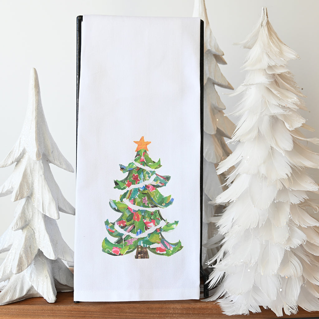 RB Sparkle Christmas Tree Hand Towel - TheMississippiGiftCompany.com