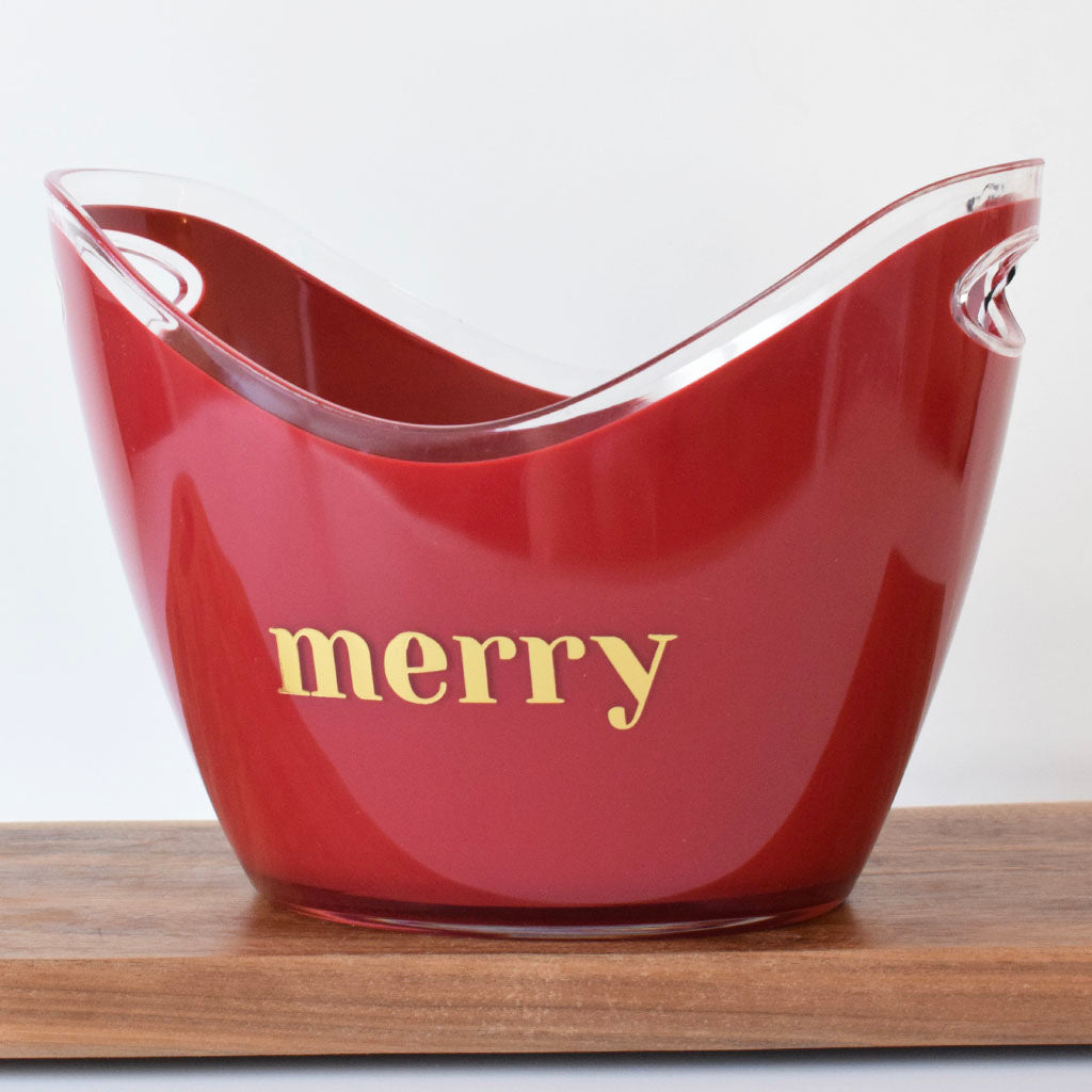 Unfilled Merry Acrylic Bucket - TheMississippiGiftCompany.com