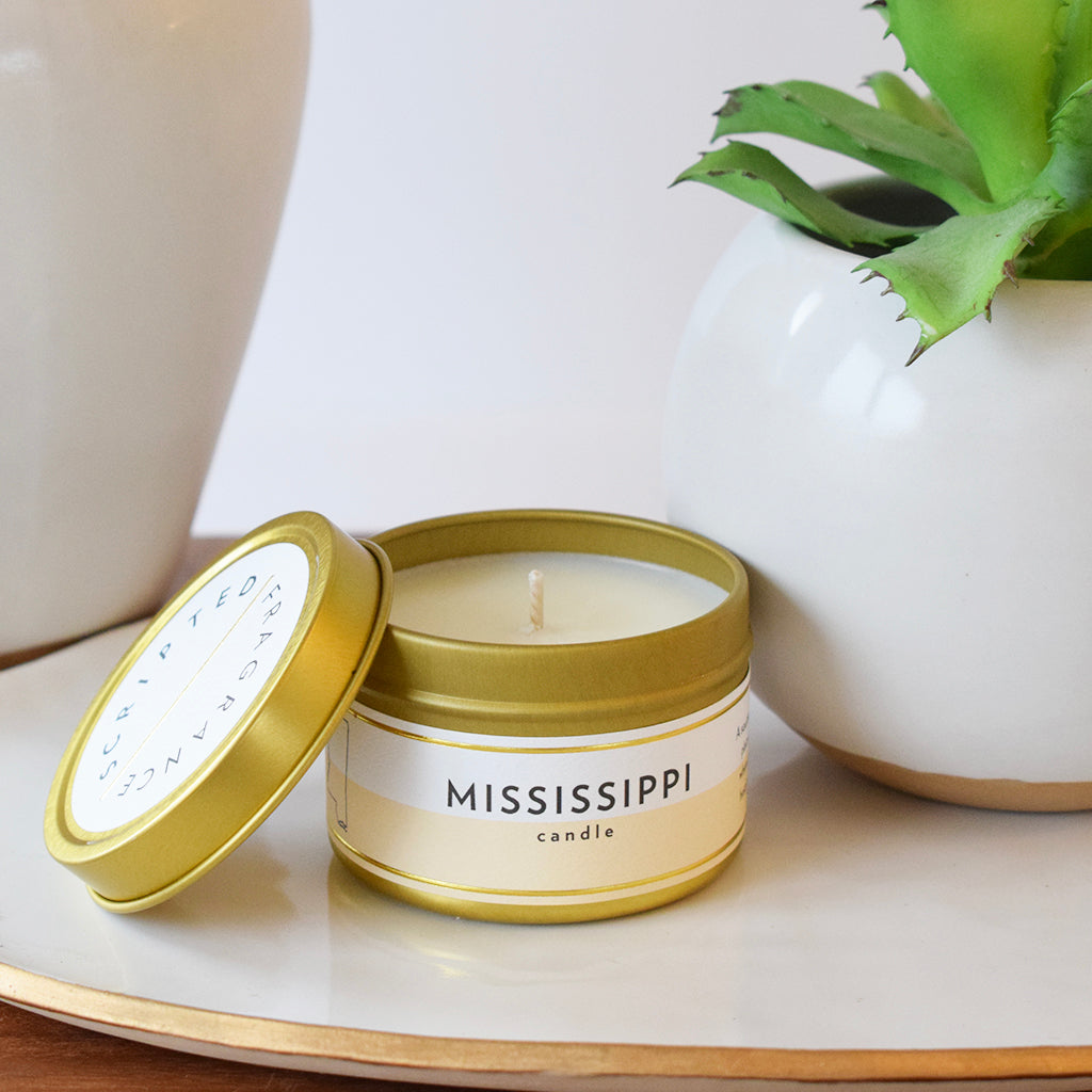 Mississippi Soy Mini Tin Candle - TheMississippiGiftCompany.com