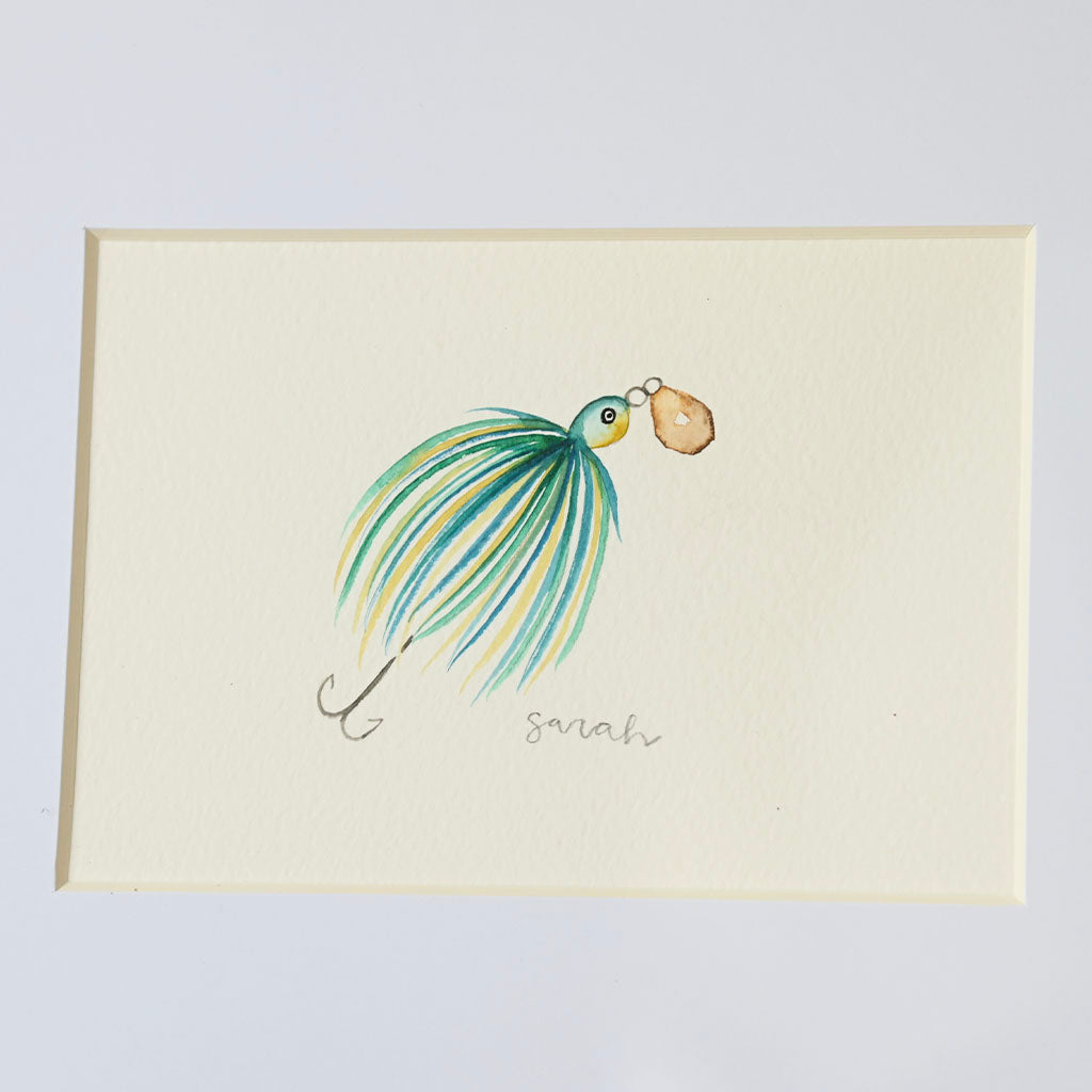 Original Watercolor Fishing Lure