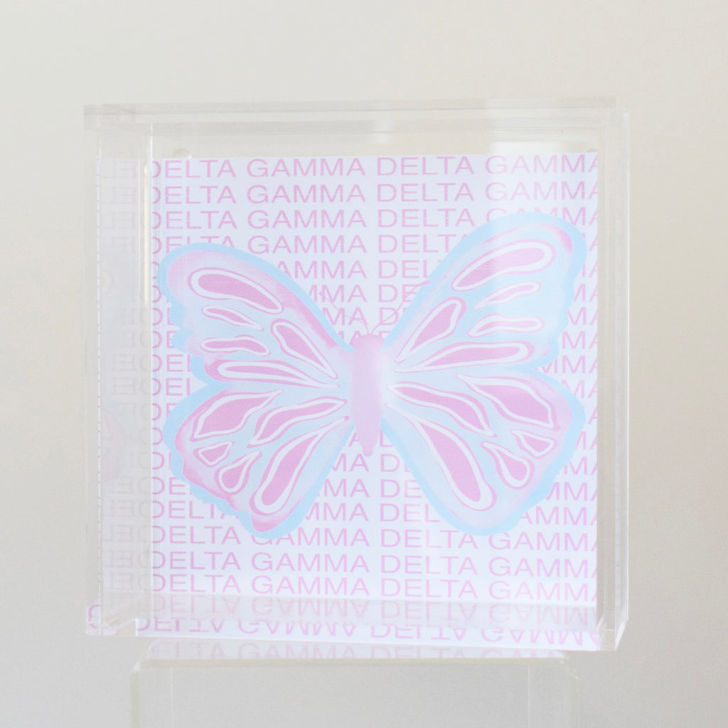 Delta Gamma Butterfly Acrylic Tray - TheMississippiGiftCompany.com