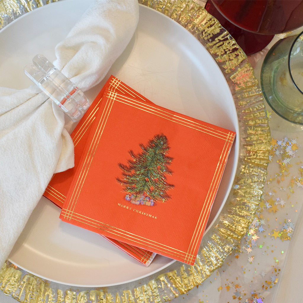 Traditional Tree Beverage Napkins - TheMississippiGiftCompany.com