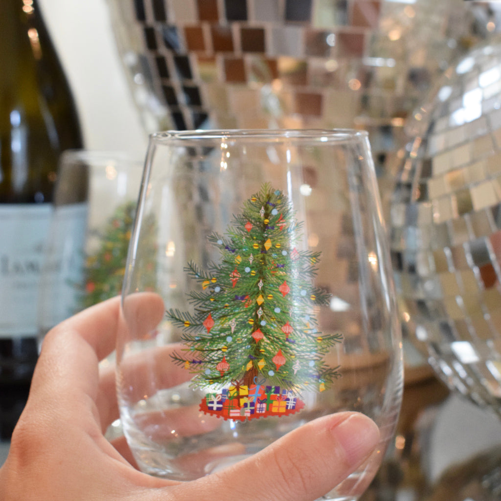 Traditional Tree Stemless Wine Glass - TheMississippiGiftCompany.com