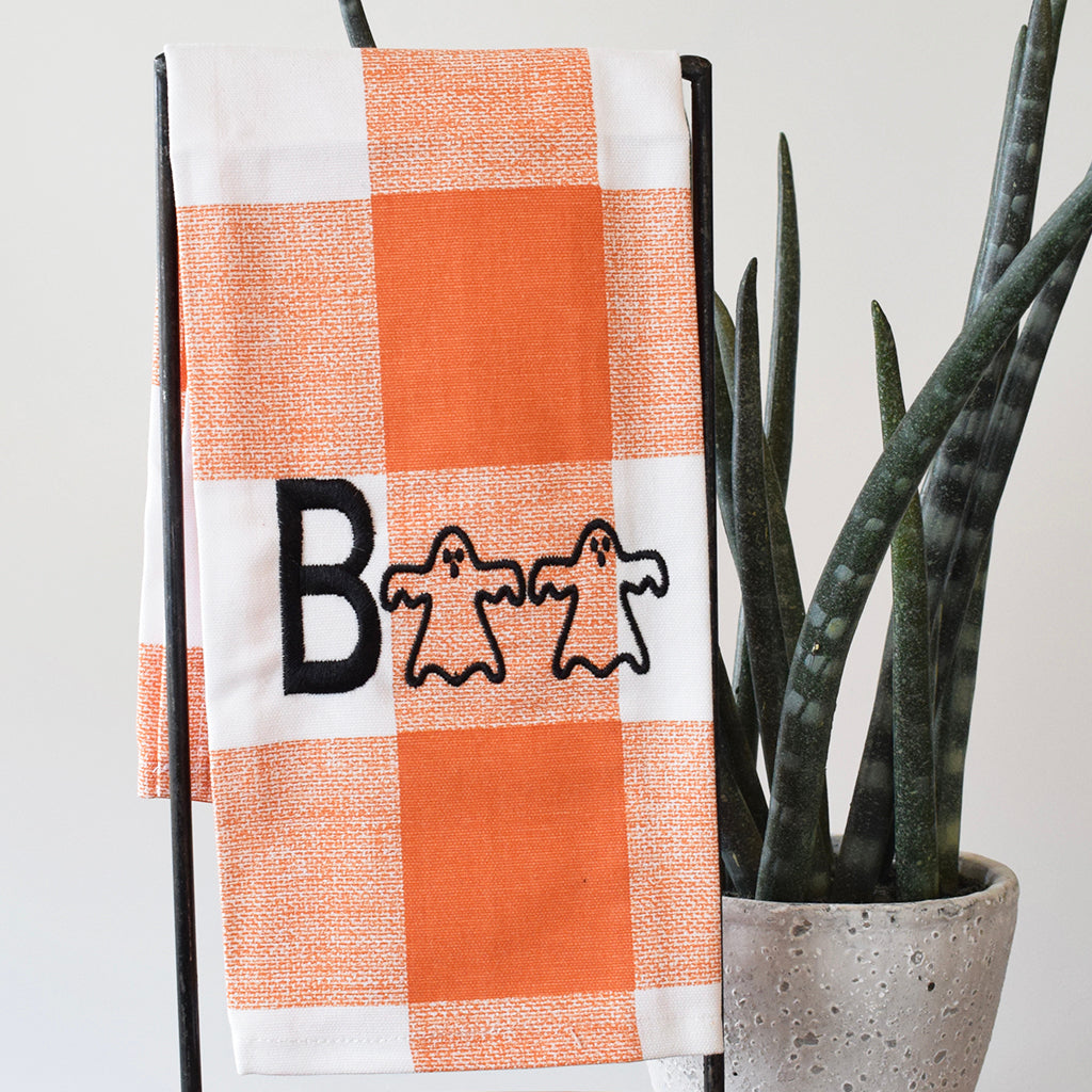 Boo with Ghosts Kitchen Towel - TheMississippiGiftCompany.com