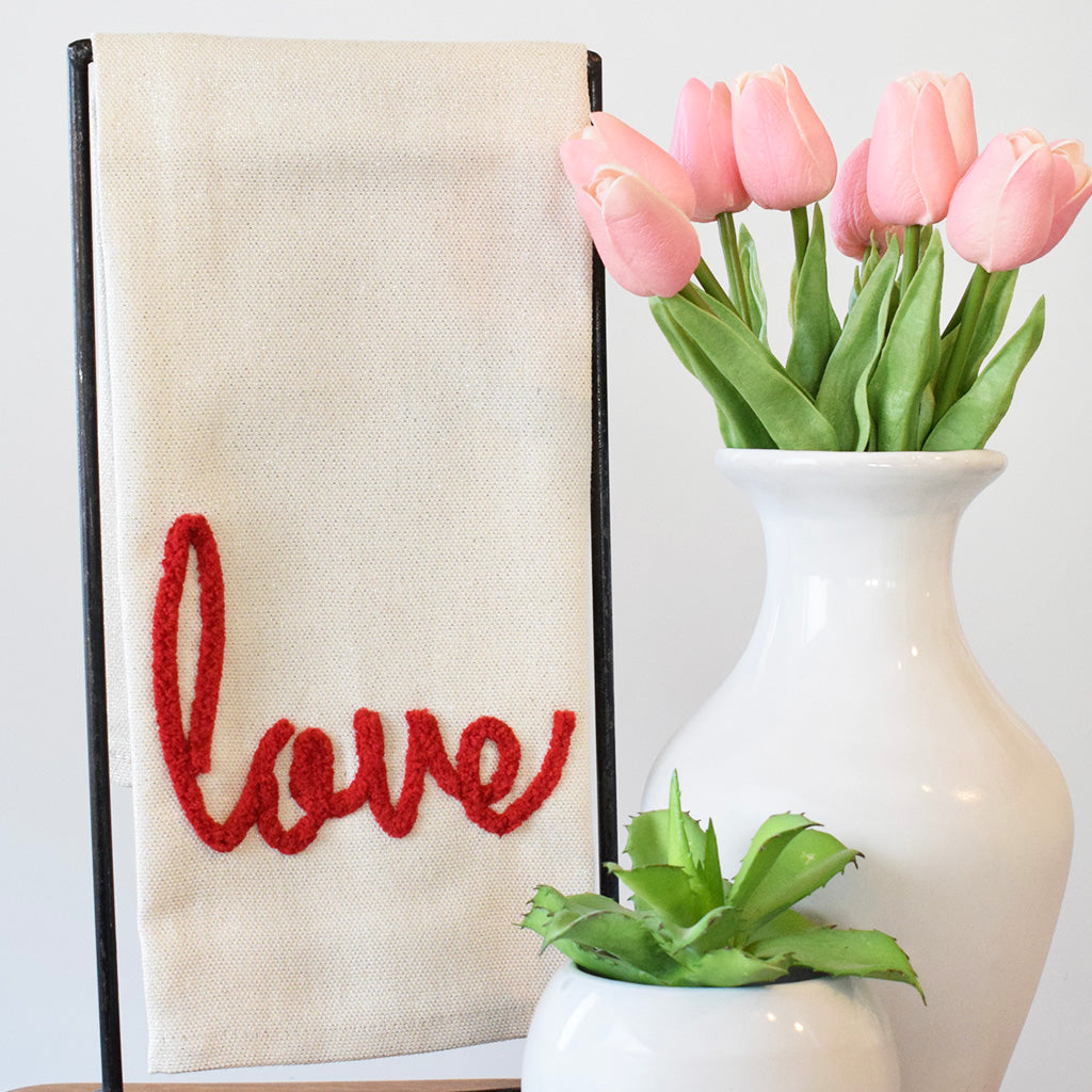 Shimmery Love Kitchen Towel - TheMississippiGiftCompany.com