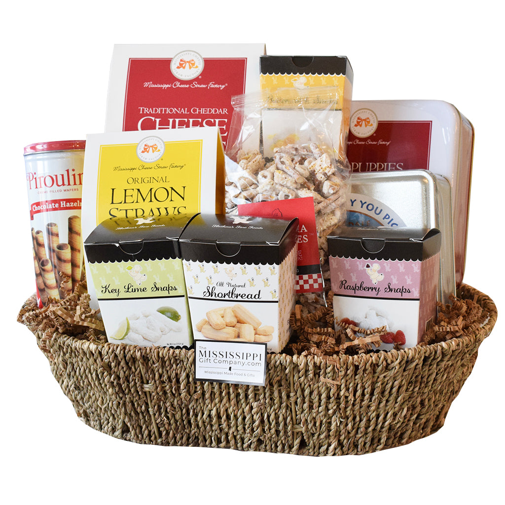 Deluxe Mississippi Gourmet Snack Basket - TheMississippiGiftCompany.com