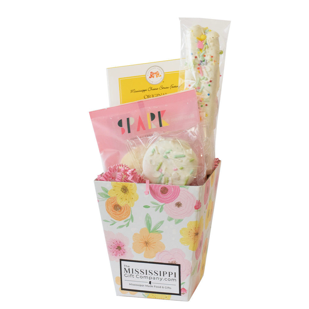 Floral Mint Sweet Treats Gift Box - TheMississippiGiftCompany.com