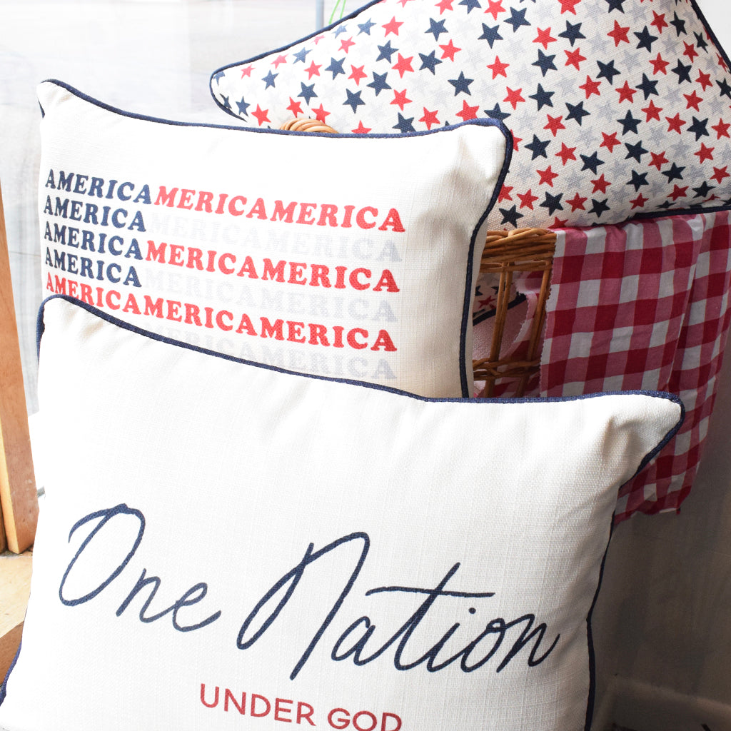 American Pattern Flag Rectangle Pillow - TheMississippiGiftCompany.com