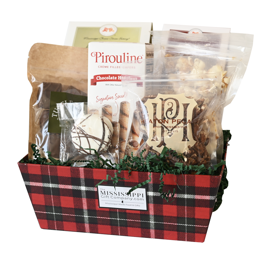 Small Christmas Plaid Gift Box 2 - TheMississippiGiftCompany.com