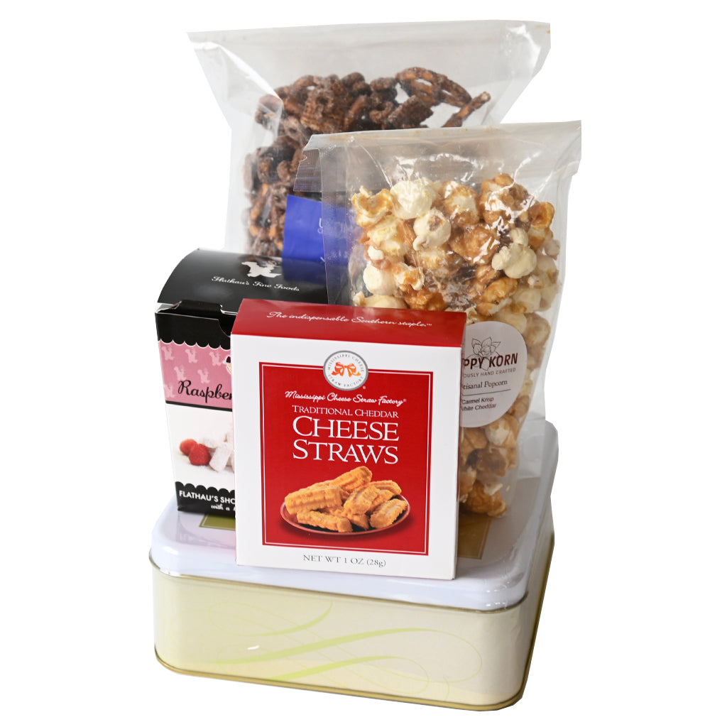 Spring Munchies Gift Tower 2 - TheMississippiGiftCompany.com