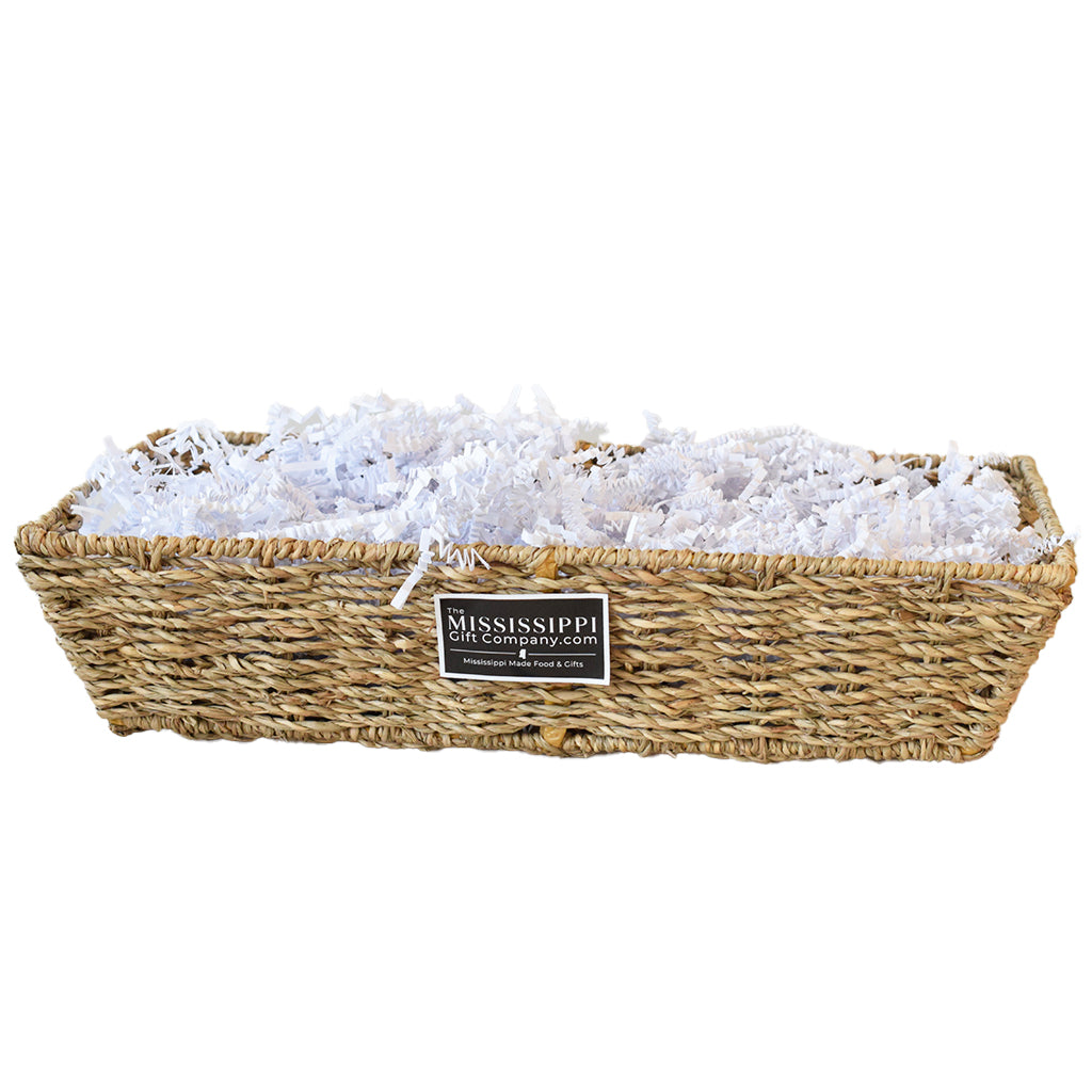 Unfilled Rectangle Seagrass Basket - TheMississippiGiftCompany.com