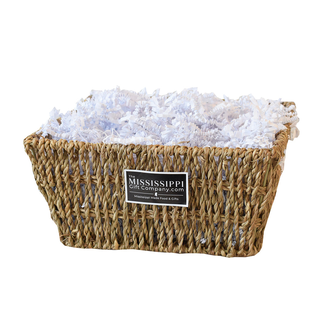 Unfilled Square Seagrass Basket - TheMississippiGiftCompany.com