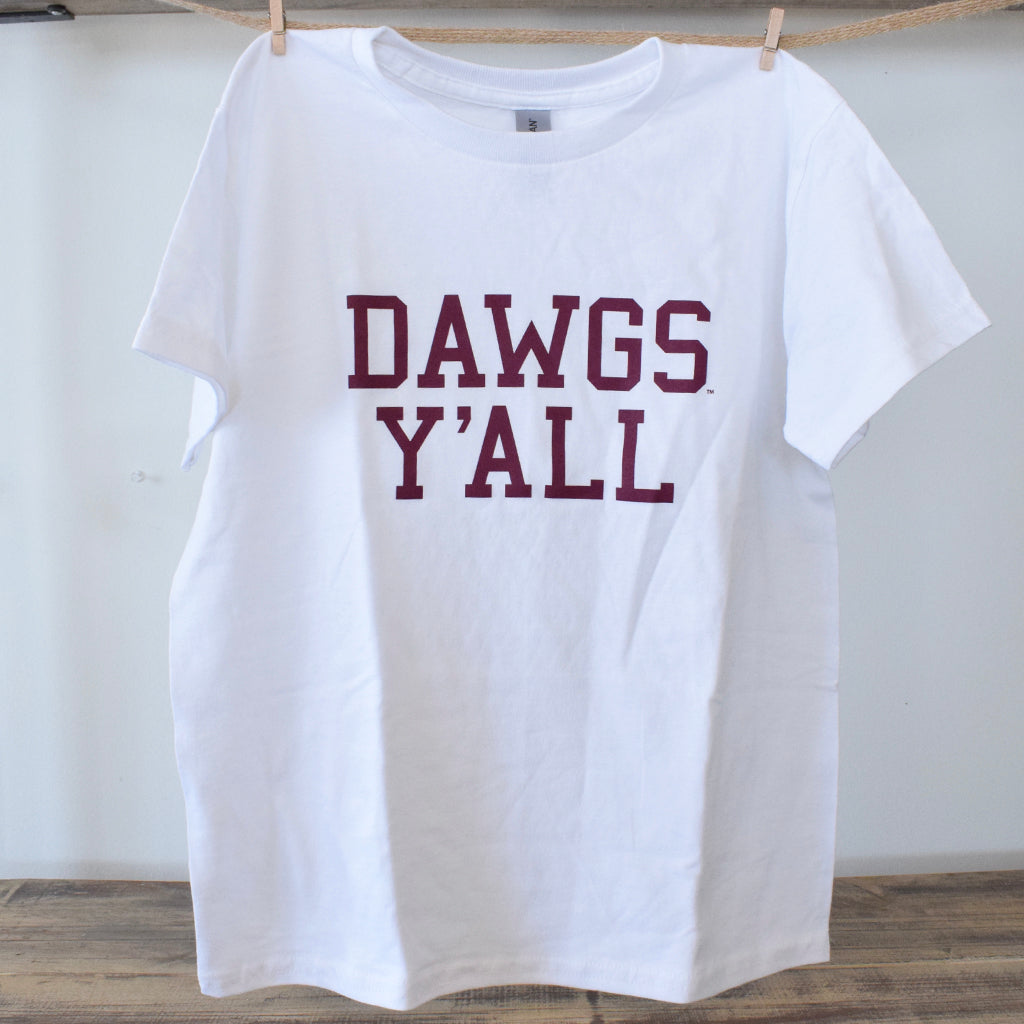 Youth Dawgs Y'all Short Sleeved Tee - TheMississippiGiftCompany.com