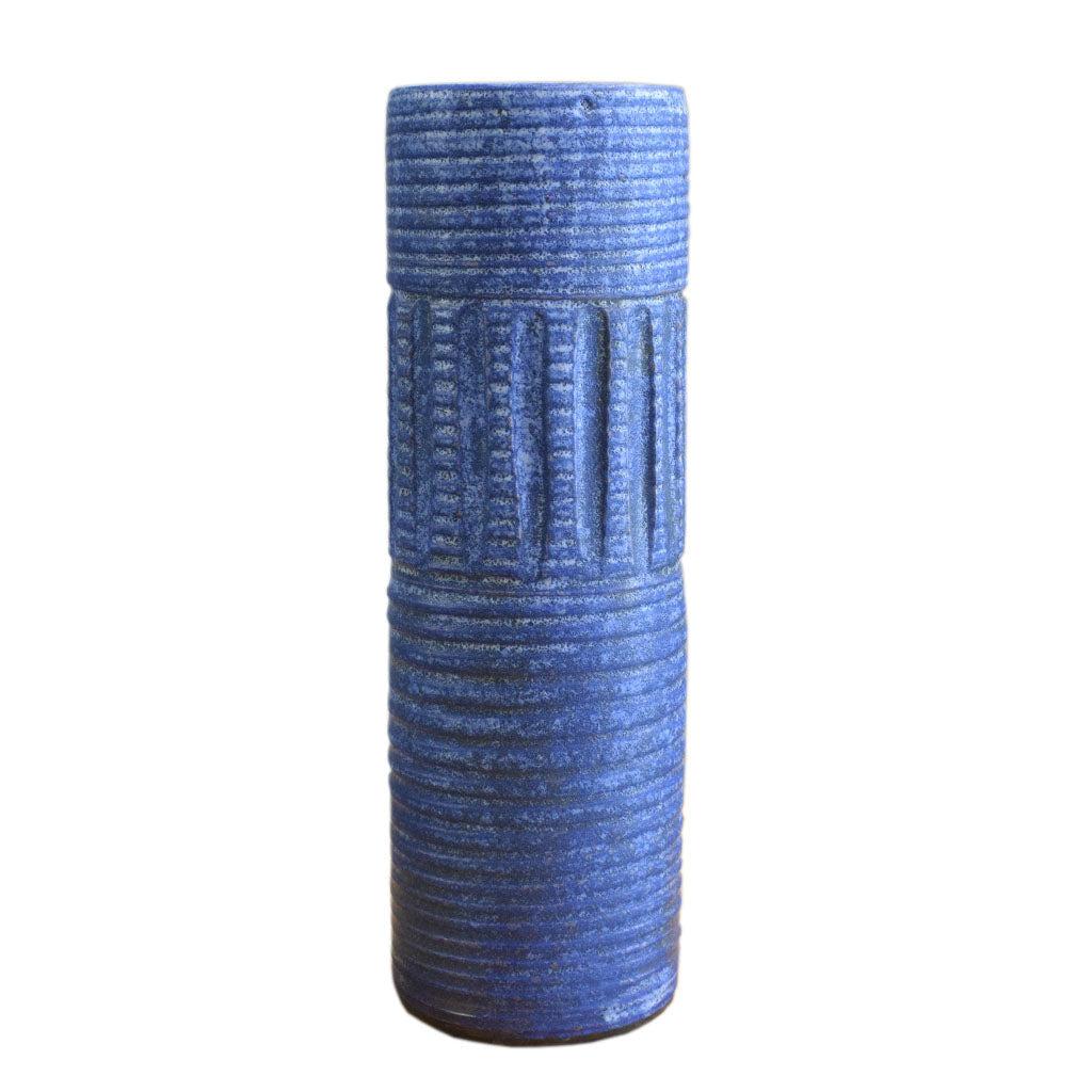 12" Cylinder Vase Blue - TheMississippiGiftCompany.com