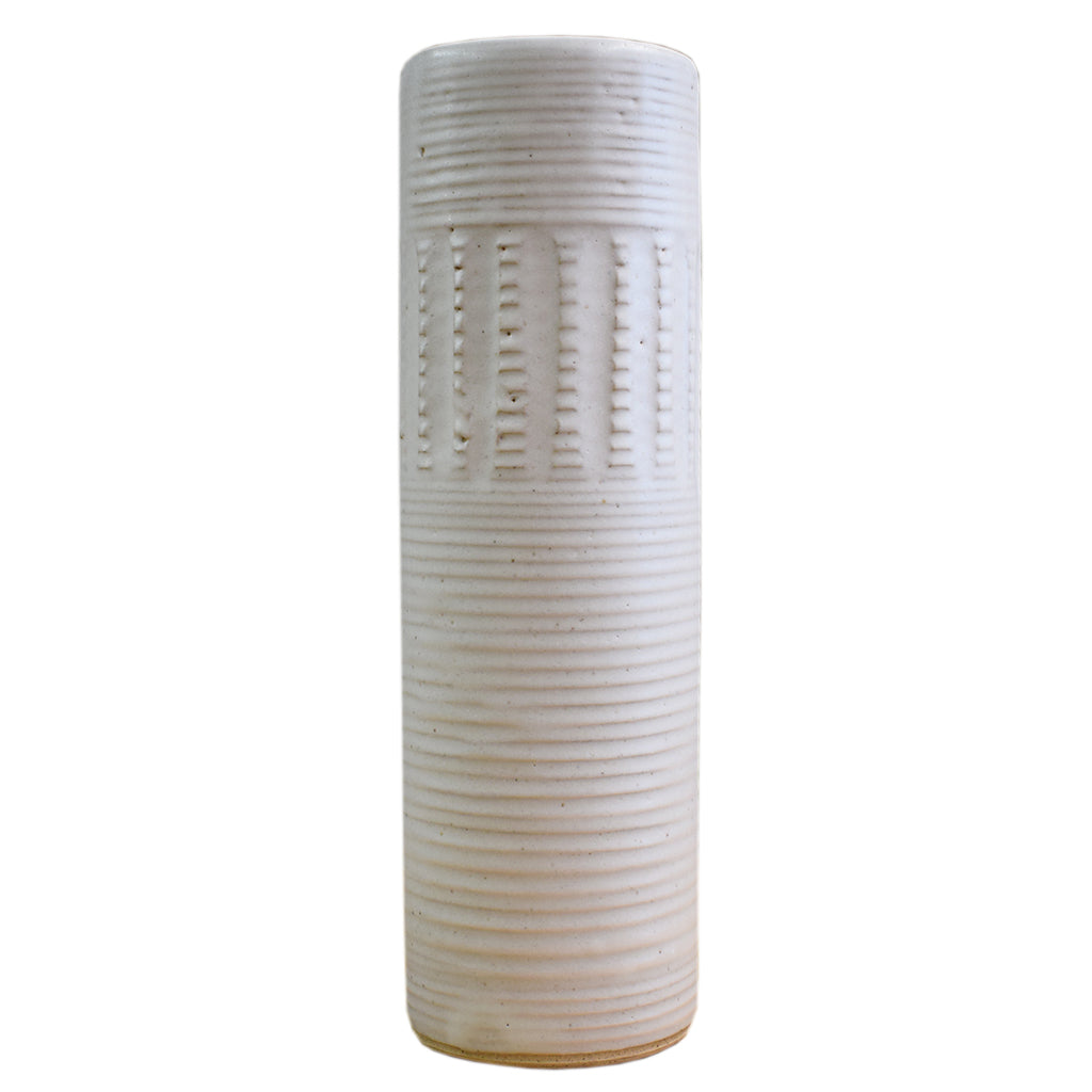 12" Cylinder Vase White - TheMississippiGiftCompany.com