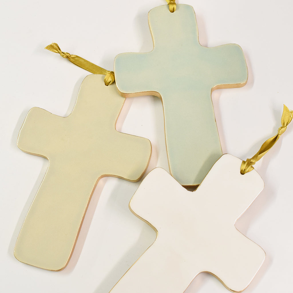 Wall Cross Gold and Ice - TheMississippiGiftCompany.com