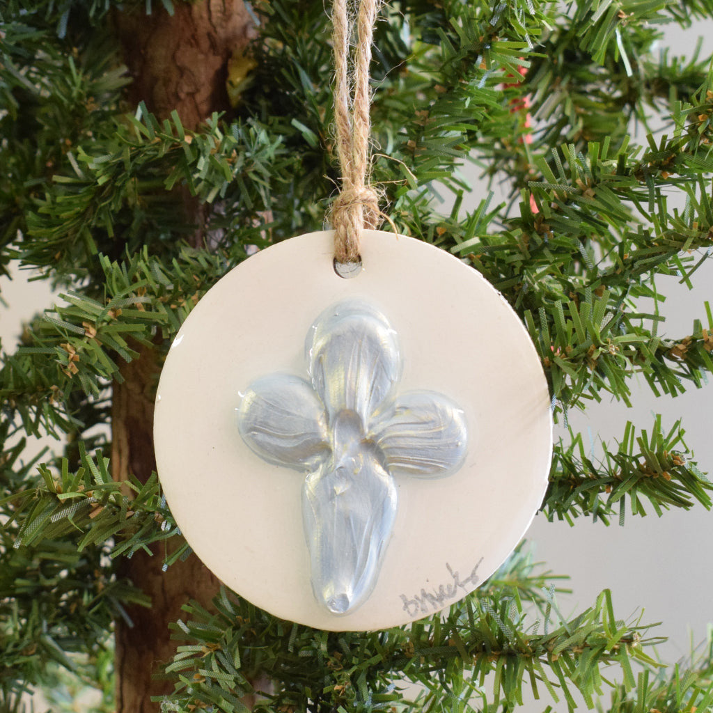 BJ Weeks Cross Blue Ornament - TheMississippiGiftCompany.com
