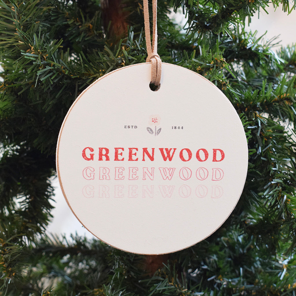 Greenwood Gradient Round Ornament - TheMississippiGiftCompany.com